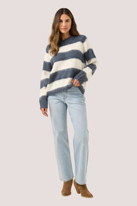 Sweatshirts: Pallas Stripe Jumper | Navy