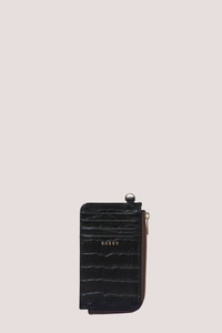 Saben: Winona Card Holder | Black Croc