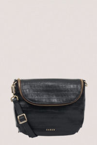 Fifi Crossbody | Black Croc
