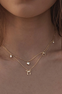 By Charlotte: 18k Gold Vermeil Forever Yours Charm Choker