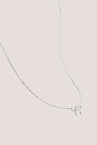By Charlotte: Sterling Silver Forever More Bow Necklace