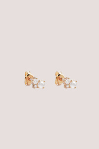 By Charlotte: 18k Gold Vermeil Love in Stillness Pearl Stud Earrings