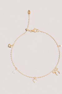 18k Gold Vermeil Forever Yours Charm Bracelet