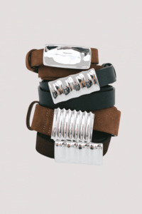 Porter Jewellery: Snail Belt | Noir/Silver