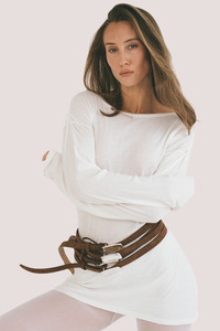 Porter Jewellery: Plate Belt | Mocha Mousse/Silver