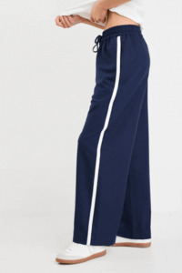 Jeans And Pants: Townie Blue Side Stripe Elastic Waist Pants