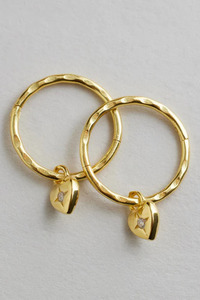 Saint Valentine: Mini Heart Hoops | Gold