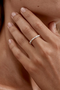 Sterling Silver Crystal Dust Fine Ring