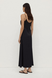 Amaris Silk Maxi Dress | Black
