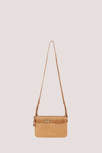 Karen Walker Fragrance: Rider Double Zip Pouch Tan