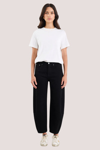 Jeans And Pants: Graduate Jet Black Stretch Barrel