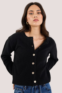 Sale: Imprint Black Soft Knit Crewneck Cardigan