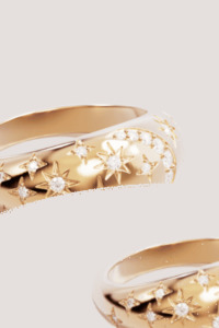 18k Gold Vermeil My Moon And Stars Ring