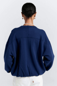Sweatshirts: Runaway College Organic Cotton Crewneck Sweatshirt | Navy