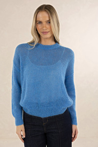 Sweatshirts: Emmy Mohair Jumper | Cobalt Blue