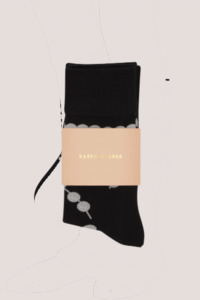 Karen Walker Fragrance: Runaway Pearls Socks 2 Pack | Black One Size