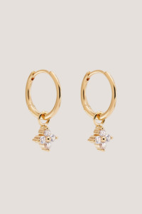 Jewellery 1: 18k Gold Vermeil Crystal Bloom Hoops