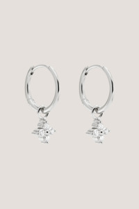 Jewellery 1: Sterling Silver Crystal Bloom Hoops
