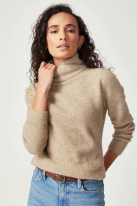 Untouched World: Cross Neck Sweater | Latte