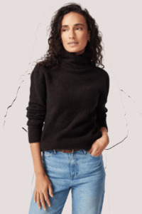 Untouched World: Cross Neck Sweater | Chocolate