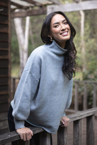 Sweatshirts: Chantae Jumper | Speck Blue
