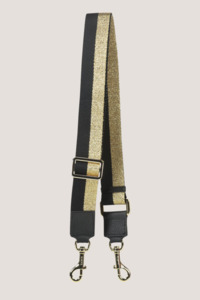 Saben: Feature Strap Webbing | Black + Gold