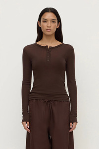 Assembly: Nora Merino Wool Henley | Ganache