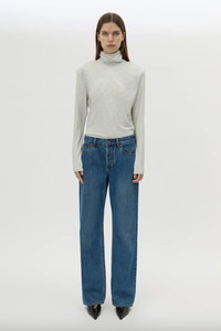 Florian Turtleneck Top | Grey Marle