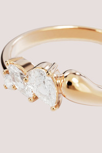 Jewellery 1: 18k Gold Vermeil Crystal Wings Ring