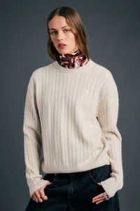 Classic Cable Knit Sweater | Stone