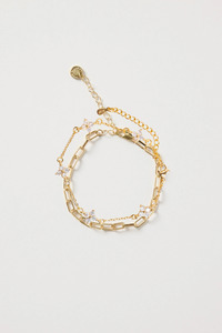 Jewellery 2: Sparkle Star Charm 14k Gold Plate Plate Bracelet 1