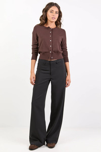 Jeans And Pants: Fierce Black Low Rise Stretch Wide Pants