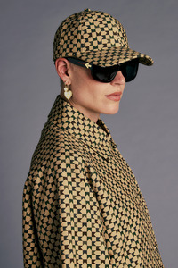 Karen Walker Fragrance: Monogram Check Cap |Tan Multi