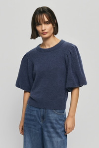 Tops 1: MSCHJini Hope 2/4 Pullover | Vintage Indigo