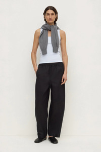 Jeans And Pants: Loxley Cotton Linen Pant | Black