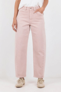 Idolise Pale Pink Stretch Soft Barrel Jean