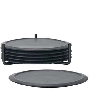 Zone - Black Coasters set of 6