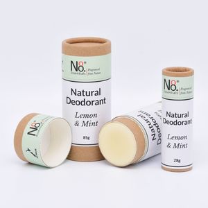 Natural Deodorant – Lemon & Mint – Compostable Tube – No. 8 Essentials