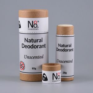 Natural Deodorant – Unscented (Baking Soda-Free) – Compostable Tube – No. 8 Essentials