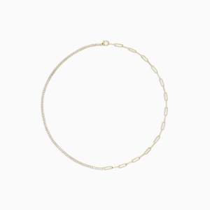 PIPER DIAMOND & CHAIN TENNIS NECKLACE