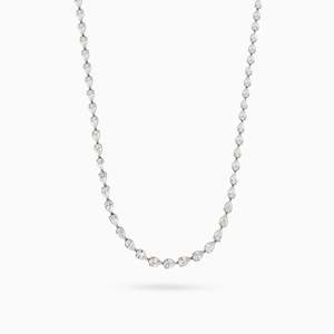 Tennis Necklaces: KEIRA PEAR DIAMOND TENNIS NECKLACE