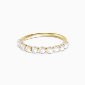 Diamond Coloured Stone Rings: SIRENA PEARL RING