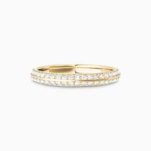 Diamond Coloured Stone Rings: MADISON KNIFE EDGE BAND