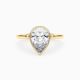 Nova Pear Bezel Solitaire