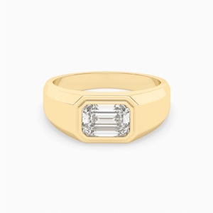 Mens Engagement: LOUIS EMERALD SOLITAIRE