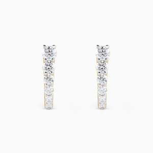 Huggies Hoops Earrings: EVA DIAMOND HOOPS