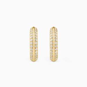 AYLA KNIFE-EDGE DIAMOND HOOPS