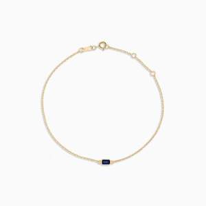 Coloured Stone Pearl Bracelets: ALIX PETITE EMERALD BEZEL BRACELET