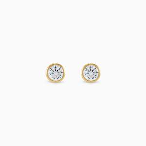Studs: ASH BEZEL DIAMOND STUDS