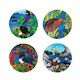 Jo May Ceramic Round Coasters - Native Birds